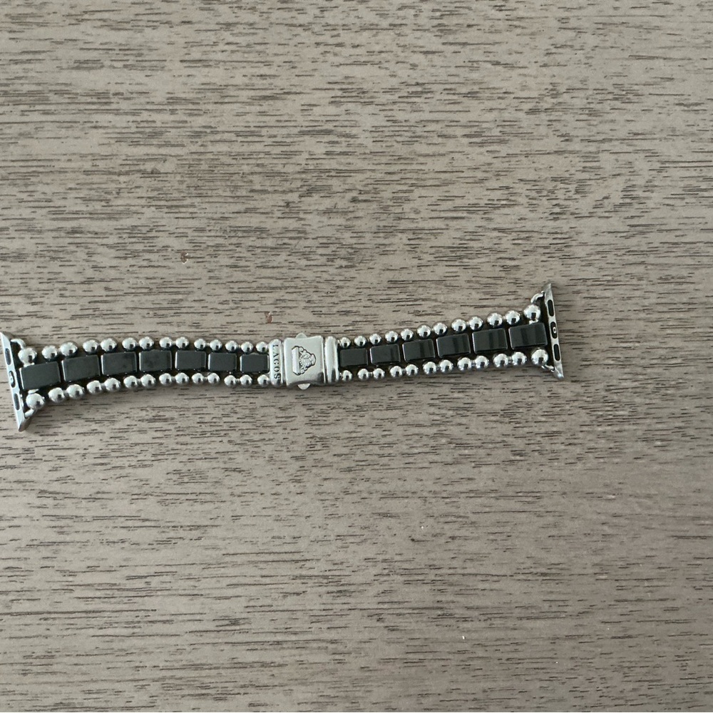 LAGOS Silver and Black Beaded Watch Band - Picture 4 of 4